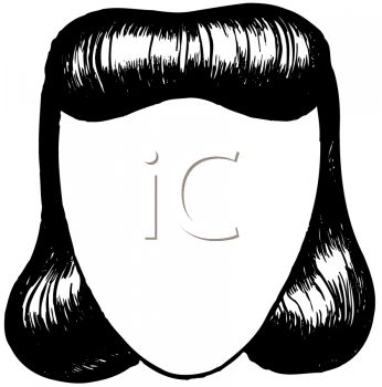 Detail Wig Clipart Black And White Nomer 35