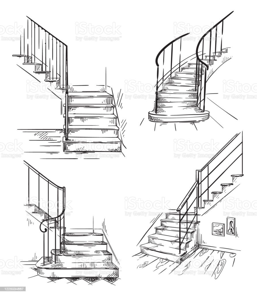 Detail Sketsa Gambar Tangga Nomer 9