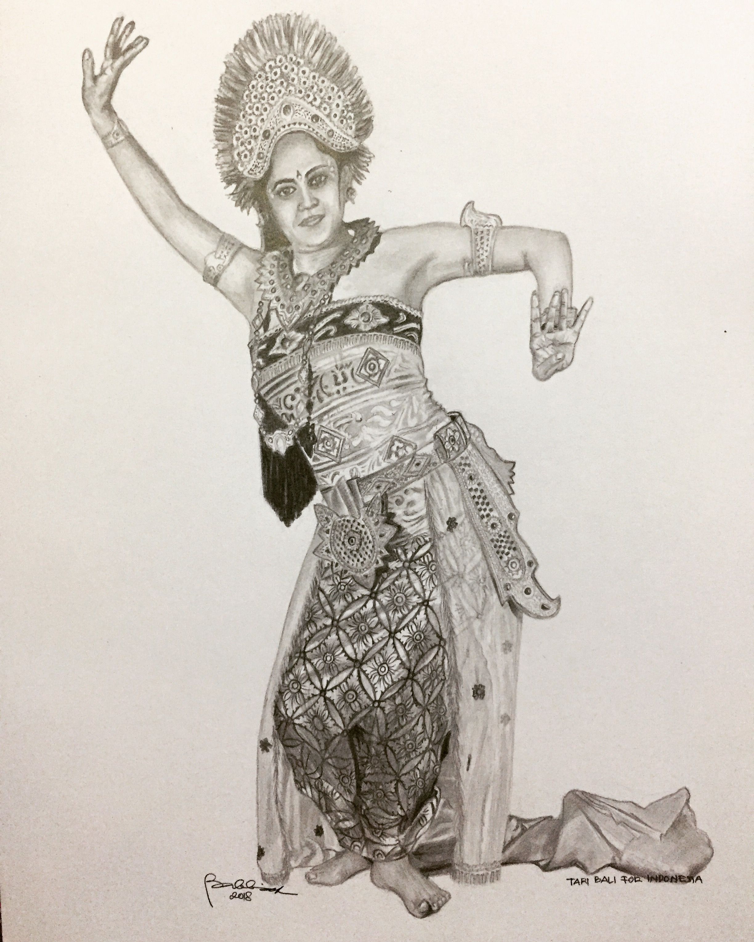 Sketsa Gambar Tari Bali - KibrisPDR