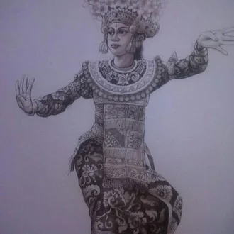 Detail Sketsa Gambar Tari Bali Nomer 17