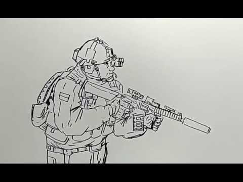 Detail Sketsa Gambar Tentara Nomer 4