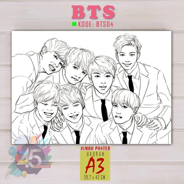 Detail Sketsa Gambar Tulisan Bts Nomer 17