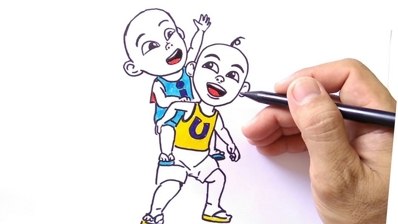 Detail Sketsa Gambar Upin Ipin Nomer 17