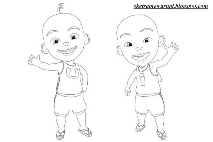 Detail Sketsa Gambar Upin Ipin Nomer 27