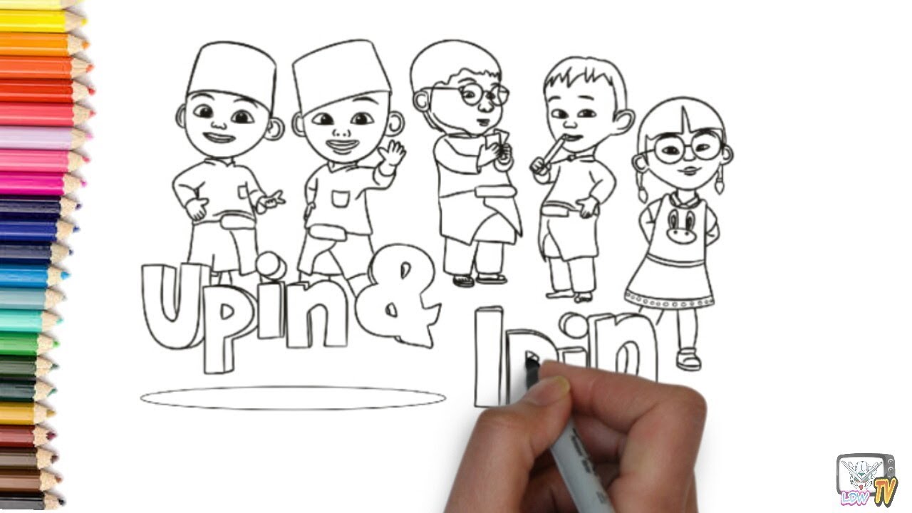 Detail Sketsa Gambar Upin Ipin Nomer 34