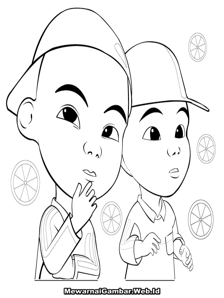 Detail Sketsa Gambar Upin Ipin Nomer 38