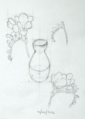 Detail Sketsa Gambar Vas Bunga 3 Dimensi Nomer 32