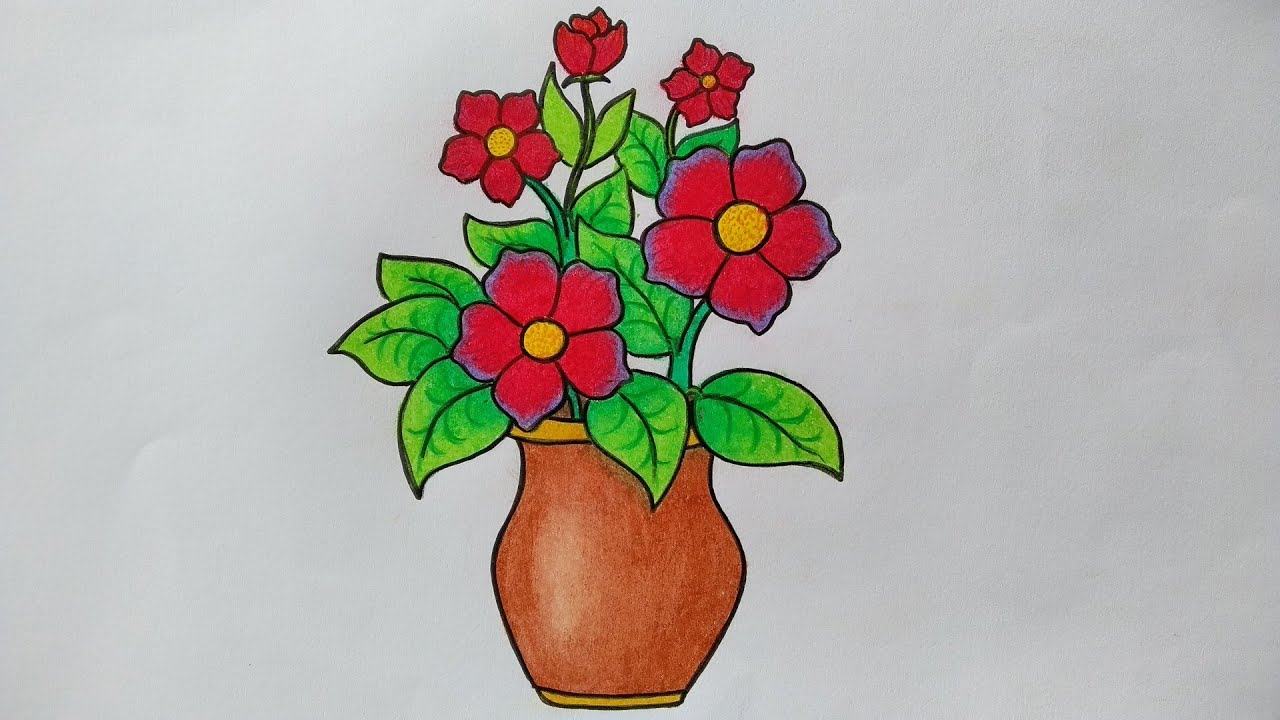 Detail Sketsa Gambar Vas Bunga Dan Bunganya Nomer 2