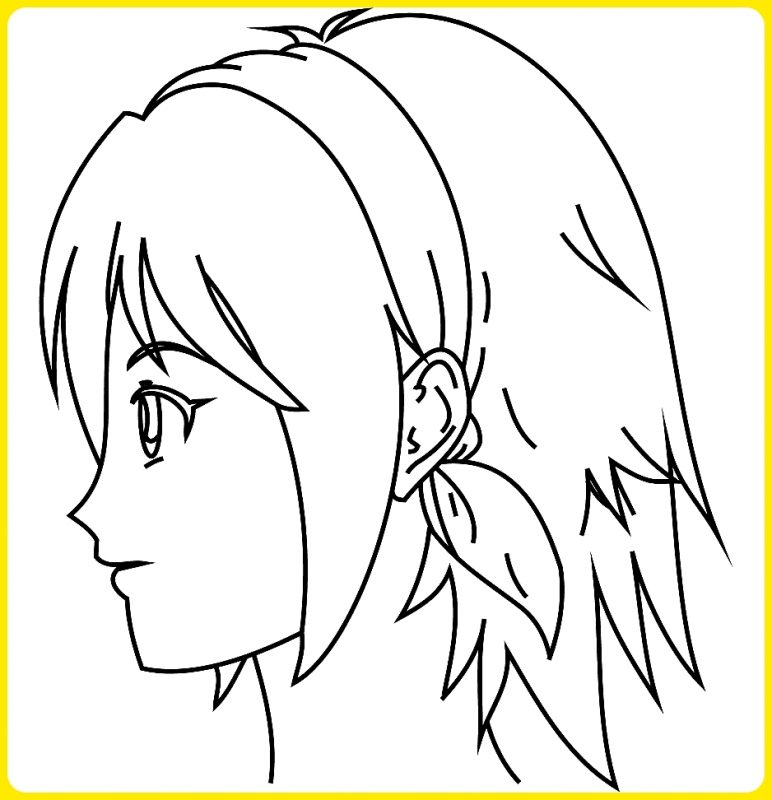 Detail Sketsa Gambar Wajah Anime Nomer 49