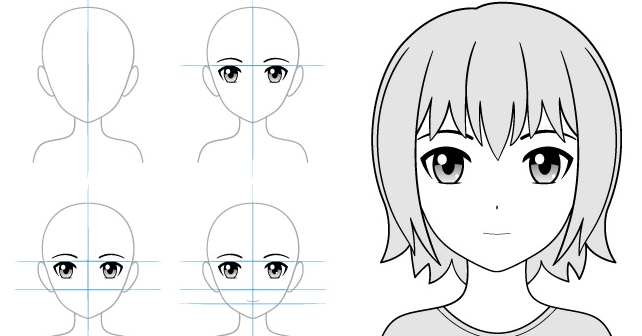 Detail Sketsa Gambar Wajah Anime Nomer 9