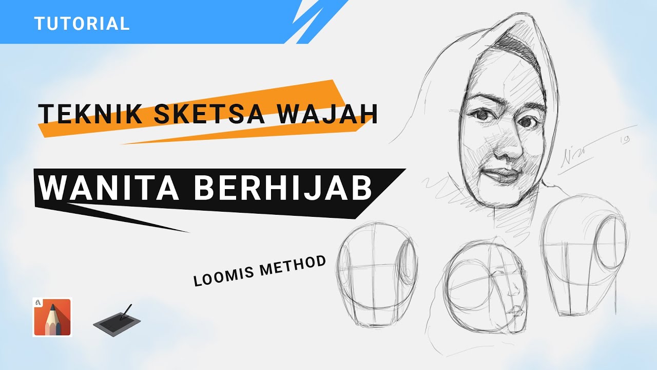 Detail Sketsa Gambar Wanita Berhijab Nomer 35