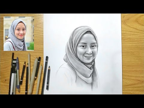 Detail Sketsa Gambar Wanita Berhijab Nomer 45