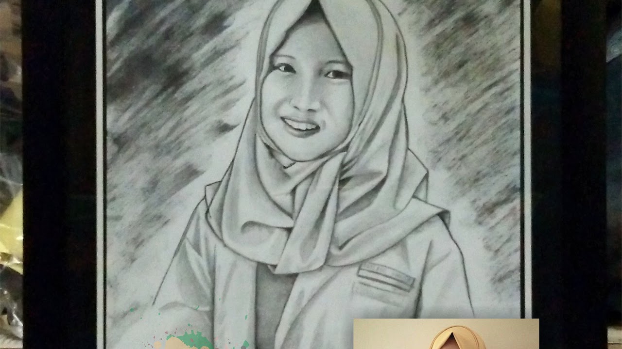 Detail Sketsa Gambar Wanita Berhijab Nomer 55