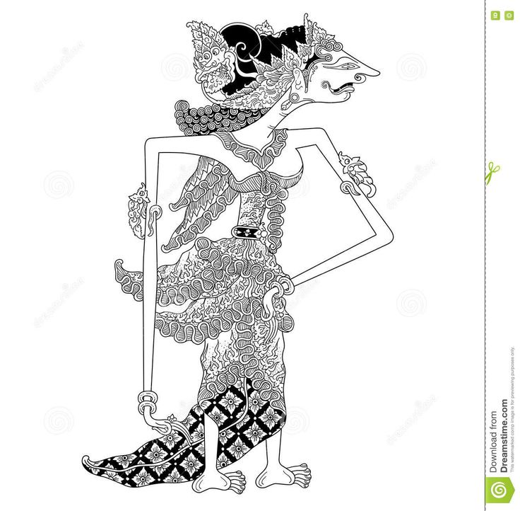 Detail Sketsa Gambar Wayang Arjuna Nomer 23