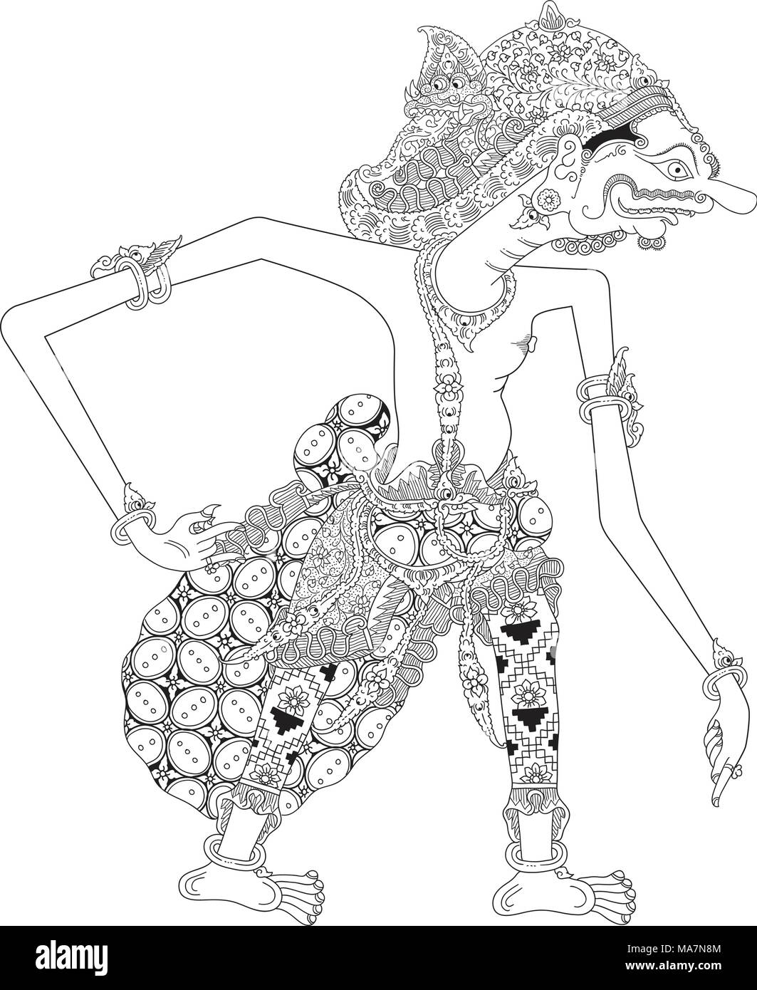 Detail Sketsa Gambar Wayang Arjuna Nomer 53