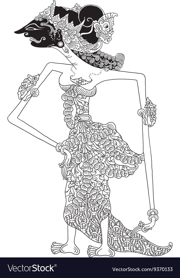 Detail Sketsa Gambar Wayang Arjuna Nomer 9