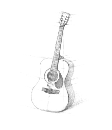 Sketsa Gitar Akustik - KibrisPDR