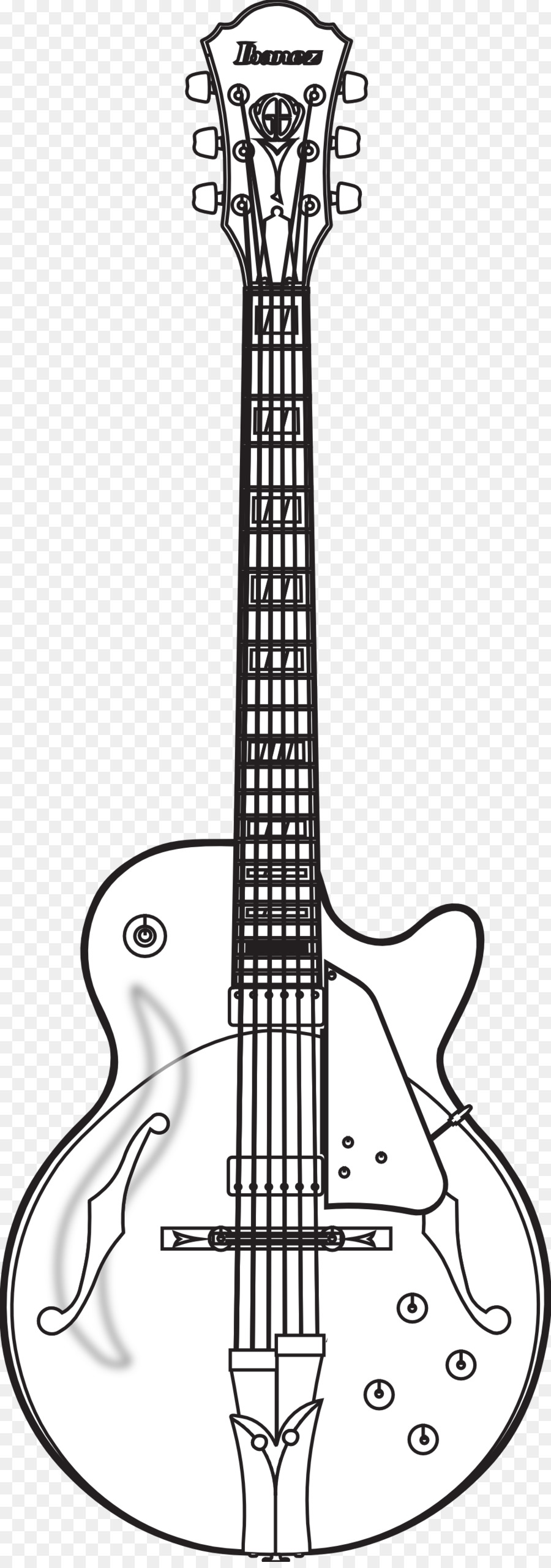 Detail Sketsa Gitar Akustik Nomer 14