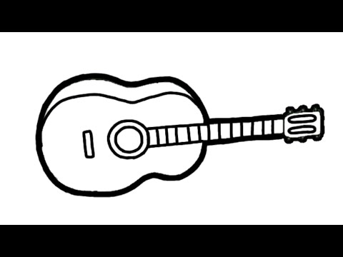 Detail Sketsa Gitar Akustik Nomer 24