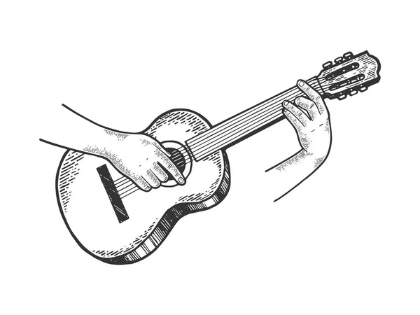 Detail Sketsa Gitar Akustik Nomer 7