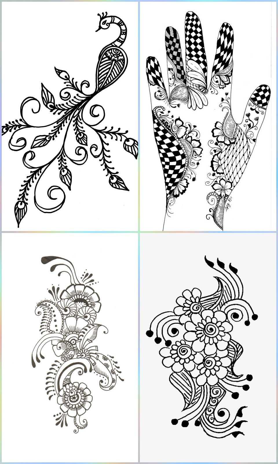 Detail Sketsa Henna Tangan Nomer 6