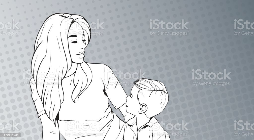 Detail Sketsa Ibu Dan Anak Nomer 17