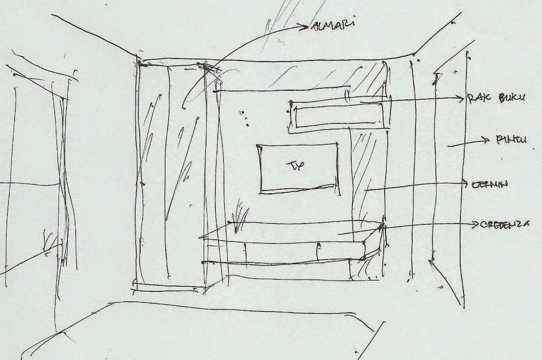 Detail Sketsa Interior Kamar Tidur Nomer 32