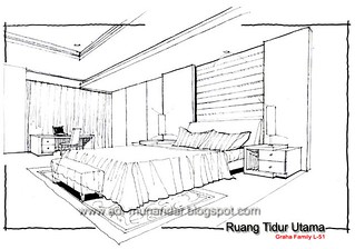 Detail Sketsa Interior Kamar Tidur Nomer 35