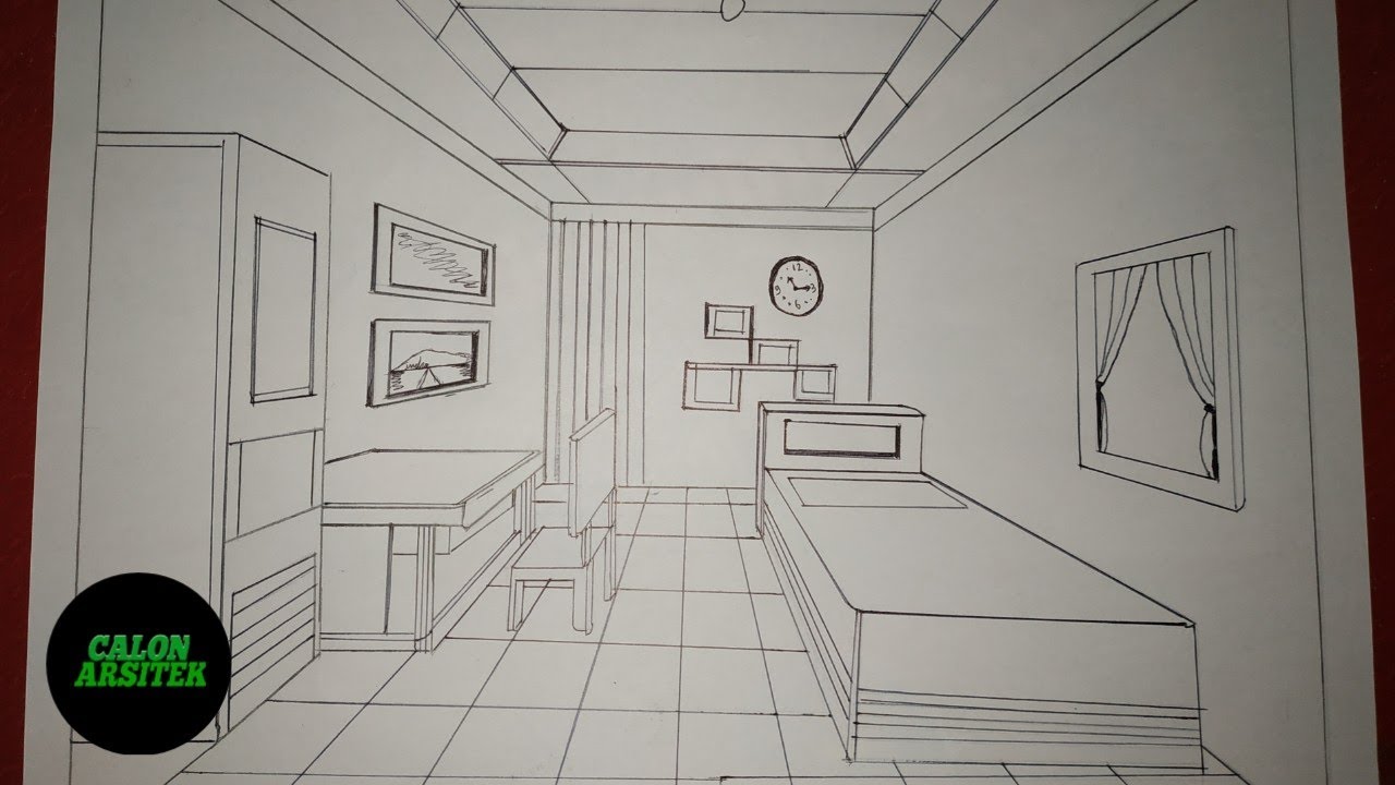 Detail Sketsa Interior Kamar Tidur Nomer 5