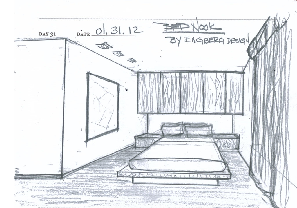 Detail Sketsa Interior Kamar Tidur Nomer 53