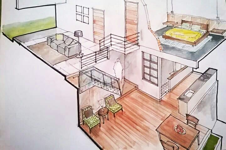 Sketsa Interior Rumah - KibrisPDR