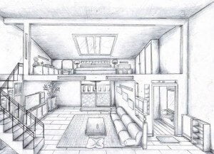 Detail Sketsa Interior Rumah Nomer 11