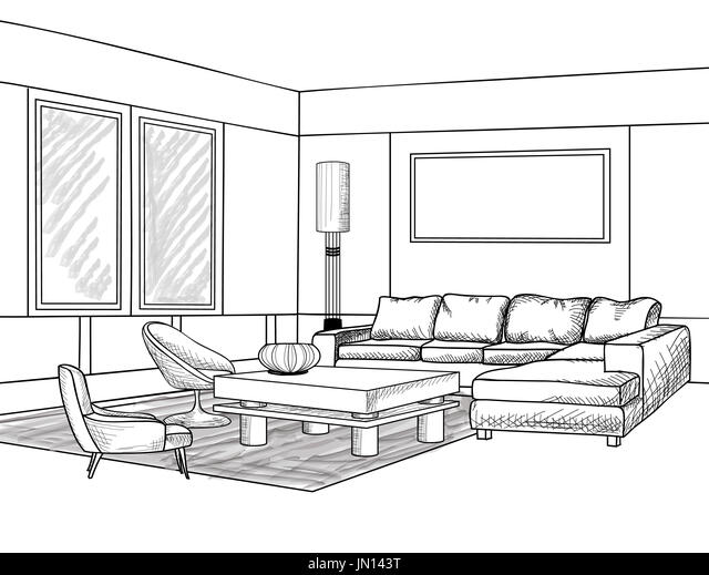 Detail Sketsa Interior Rumah Nomer 44