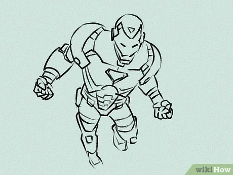 Detail Sketsa Iron Man Nomer 14