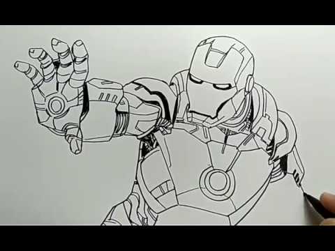 Detail Sketsa Iron Man Nomer 35