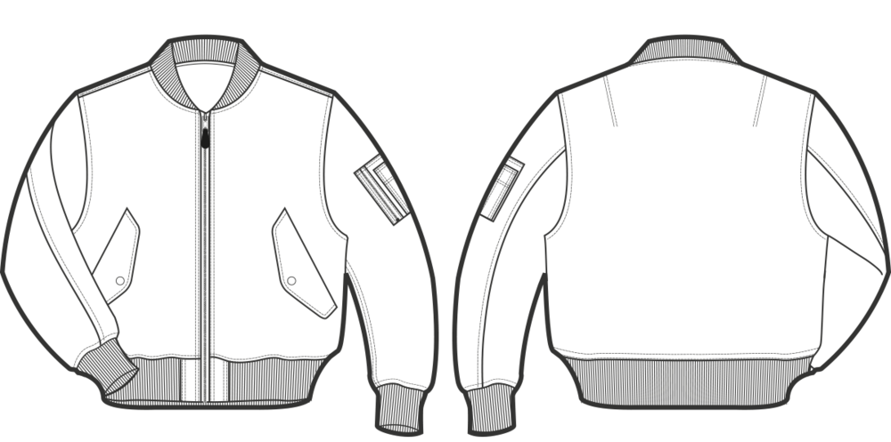 Detail Sketsa Jaket Bomber Koleksi Nomer 2