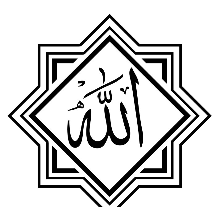 Detail Sketsa Kaligrafi Allah Dan Muhammad Nomer 16