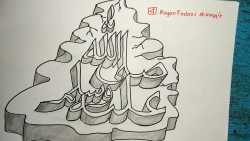 Detail Sketsa Kaligrafi Unik Nomer 10
