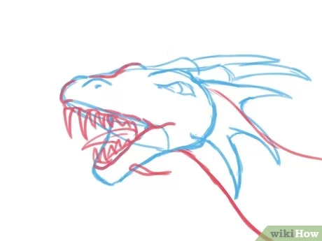 Detail Sketsa Kepala Naga Nomer 10