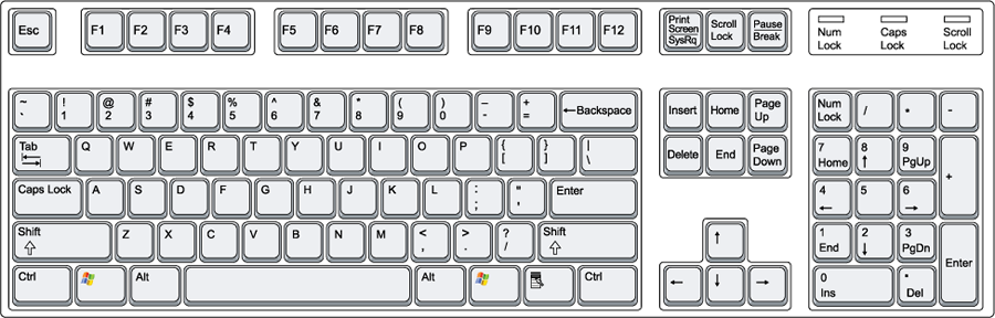 Detail Sketsa Keyboard Komputer Nomer 24