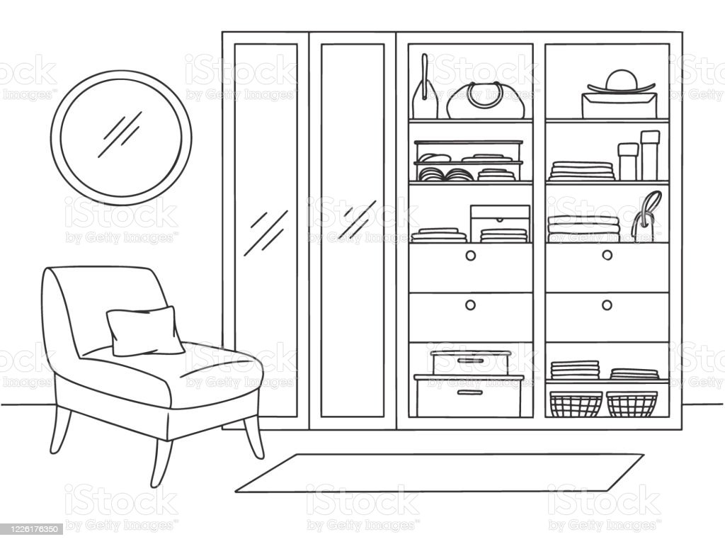 Detail Sketsa Lemari 3d Nomer 17