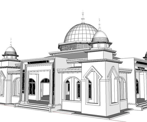 Detail Sketsa Masjid 3d Nomer 41