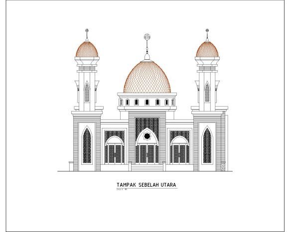 Detail Sketsa Masjid 3d Nomer 9