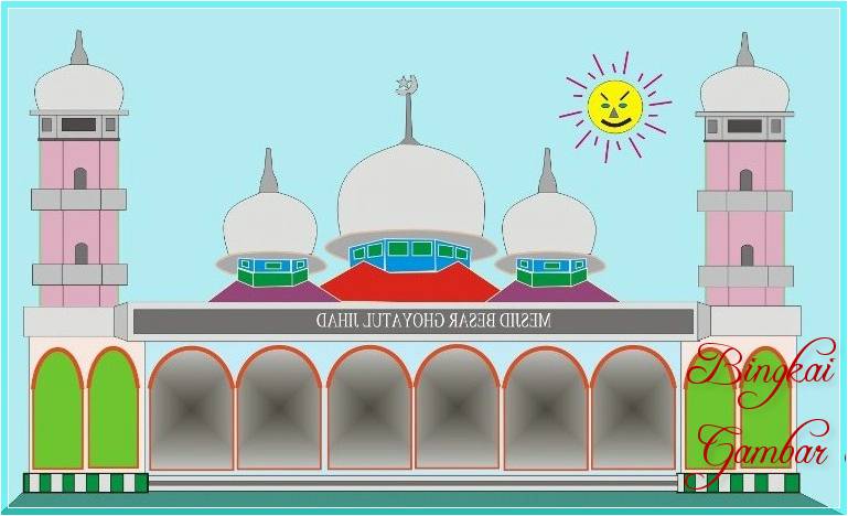 Detail Sketsa Masjid Berwarna Nomer 21