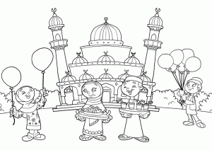 Detail Sketsa Masjid Berwarna Nomer 50