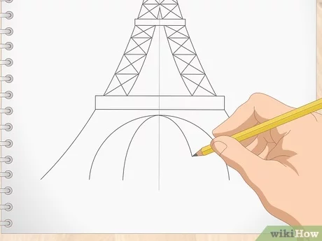 Detail Sketsa Menara Eifel Nomer 24