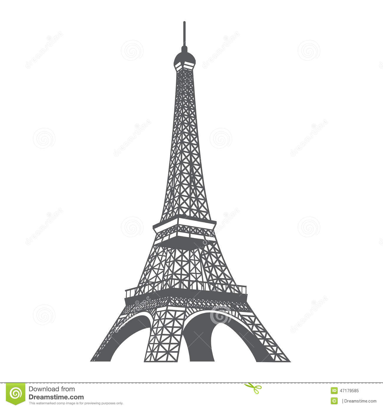 Detail Sketsa Menara Eiffel Simple Nomer 14