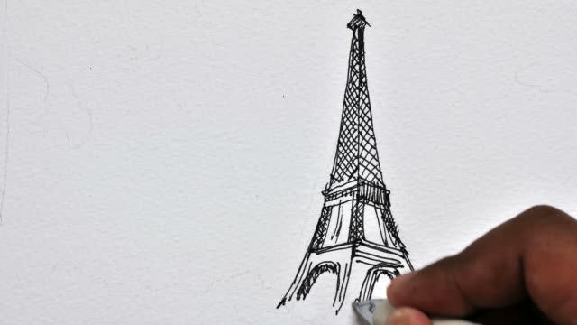 Detail Sketsa Menara Eiffel Simple Nomer 24