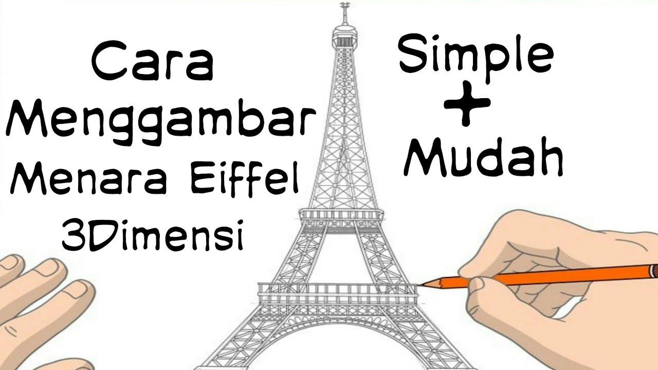Detail Sketsa Menara Eiffel Simple Nomer 32
