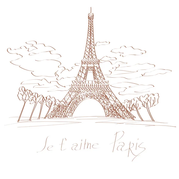 Detail Sketsa Menara Eiffel Simple Nomer 48